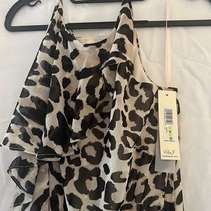 Eliza J tiered leopard dress.